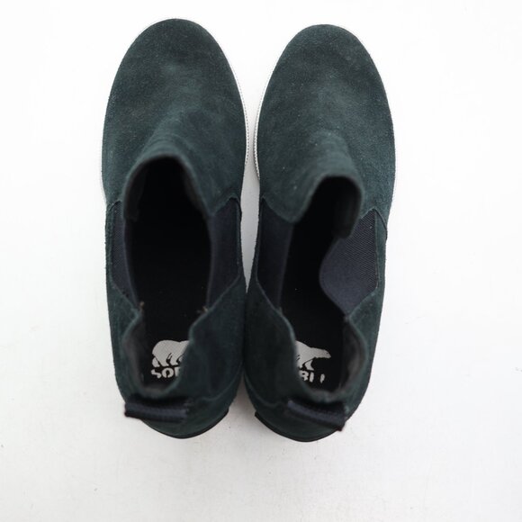 Sorel Out N About Wedge Chelsea Boots Women's Size 9 Black Suede Waterproof - Picture 6 of 9